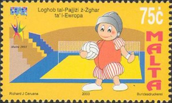 Games Mascot with Ball and Net
