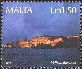 Valletta Bastions at Night