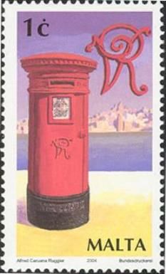 Queen Victoria Pillar box on sea front, Valletta