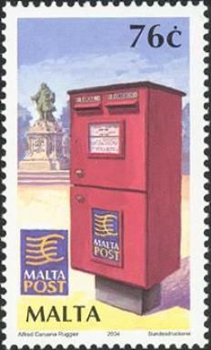 MaltaPost letter box on pedestal, Floriana
