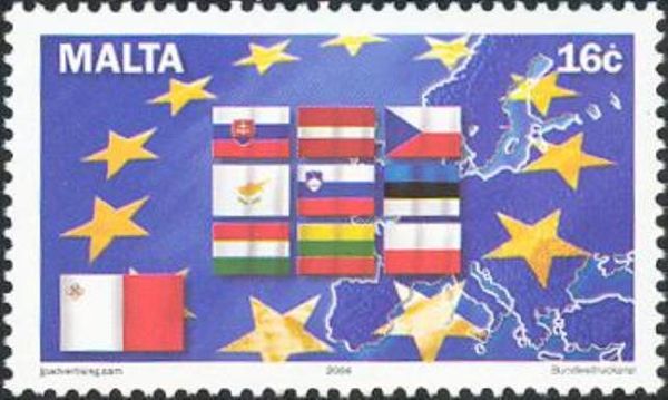 New Members Flags inside European Union Stars