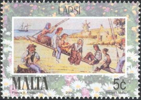 Children playing on Ascension Day (Lapsi)
