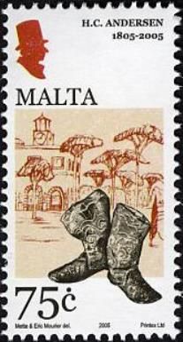 Moroccan travelling boots and drawing of Villa Borghese, Rom