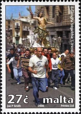 Statue of the Risen Christ paraded on Easter Sunday