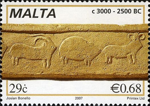 Stone bas-relief of animals