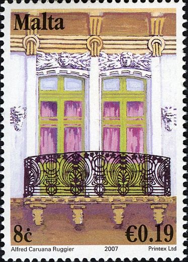 Wrought-iron balcony