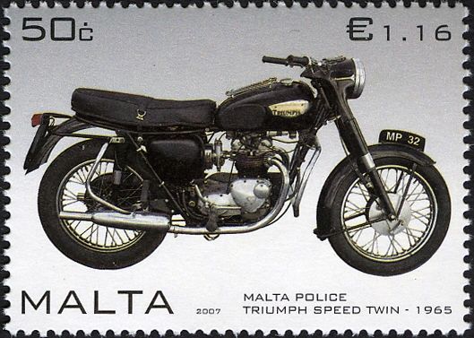 Malta Police Triumph Speed Twin 1965