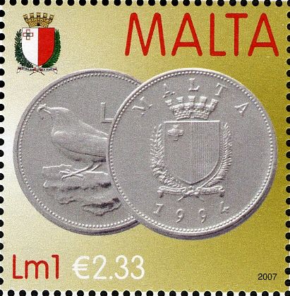 Maltese Lm1 coin, 1994