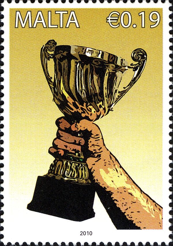 Hand holding trophy
