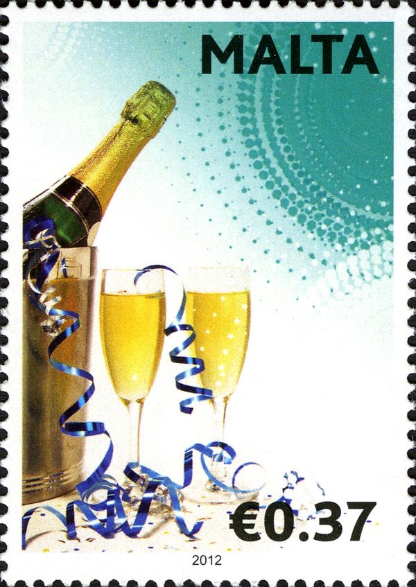 Champagne bottle and glasses