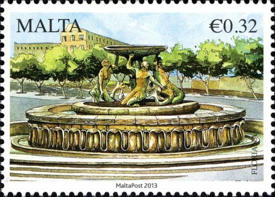 Triton Fountain, Floriana, 1959