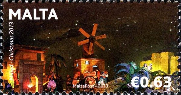 Crib scene with flour mill