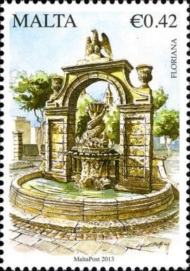 Fountain under an arch, The Mall, Floriana