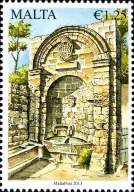 Fountain in wall niche, Kerċem, Gozo