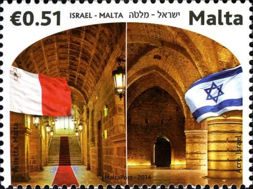 Hospitaller halls at Valletta, Malta and Acre, Israel