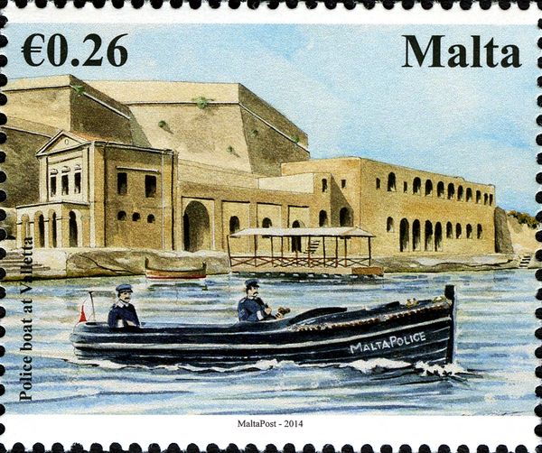 Police boat, Marsamxett Harbour, Valletta