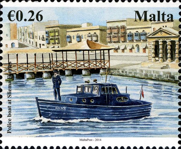 Police boat at Sliema Ferries