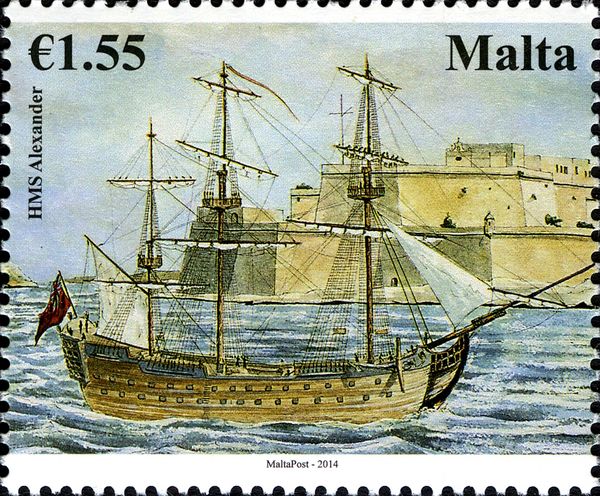 HMS Alexander off Fort St. Angelo