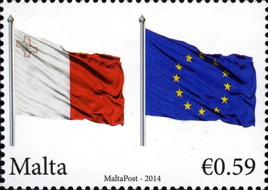Flags of Malta and EU