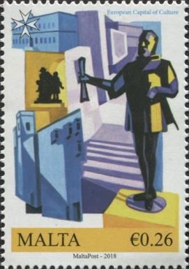 Statue of Jean de Valette and landmarks