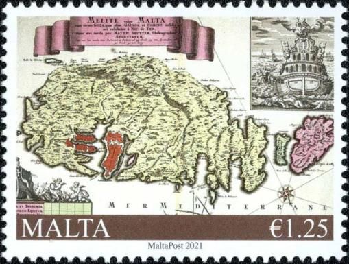 1725 Map of Malta