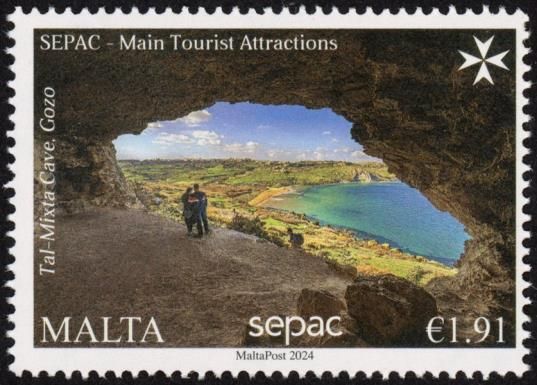 Panoramic view captured from inside Mixta Cave