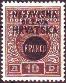 Overprint on Yugoslavia 1931 Porto Stamp