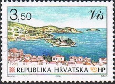 City view of Vis with Peninsula Pirovo