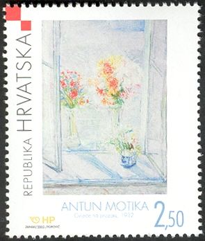 Antun Motika: "Flowers on the Window", 1932