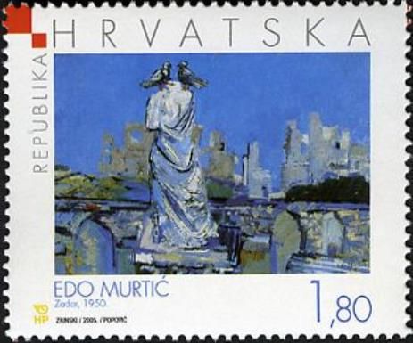 Edo Murtić, Zadar, 1950, oil on canvas