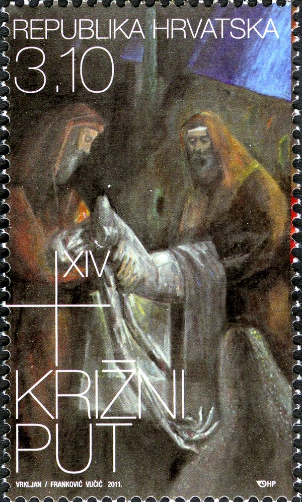 Jesus is laid in tomb and covered in incense