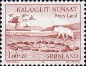 Landscape in Peary Land-Polar Fox (Vulpes lagopus)
