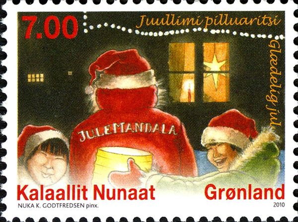 Santa with two Children