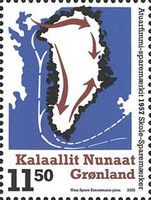 Map of Greenland, 1957 Savings Stamp Design