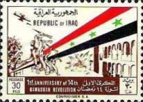 Fight for a government building, flag ribbon