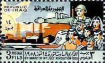 Soldier “protecting” people and factories