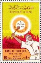 Revolutionary with torch, flames