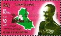 President Aref, Iraqi map and industrial plants