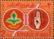 Scout badge and hand signal