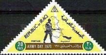 Soldier with rifle, map