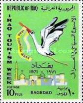 Stork with promotional band
