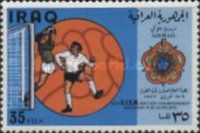 Goalkeeper and football player in front of a goal, CISM embl
