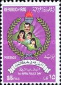 Map of Iraq, family of four, Banner with the inscription: 'T