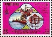Oil pier, oil production facilities, emblem