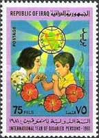 Children, flowers, emblems
