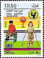 Polio suffering children