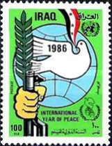 Gun barrel, dove of peace