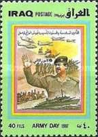 Saddam Hussein, troops