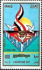 Doves, national flag as a flame