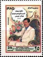 Saddam in an arm chair